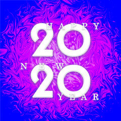 happy new year with liquid effect and gradient background