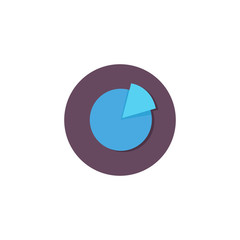 pie chart colorful vector flat icon