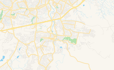 Printable street map of Votorantim, Brazil