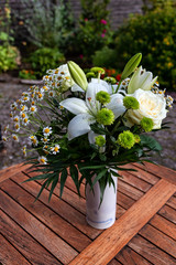 Flowers on a Garden Table