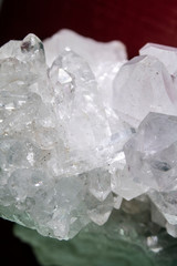 Beautiful Close Up of Rock Quartz Crystal Gemstone 