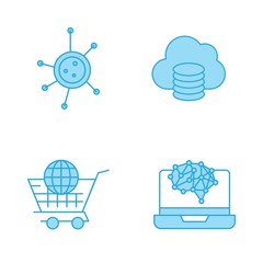 4 Simple Universal Related Color Icons