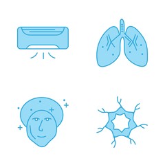 Set Of 4 Universal Icons For Mobile Application and websites