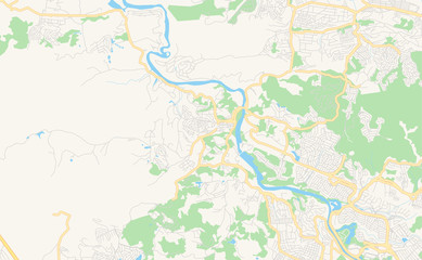 Printable street map of Santana de Parnaiba, Brazil