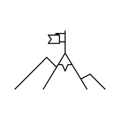 Concept of business, strategy and leadership. Outline thin line flat illustration. Isolated on white background.