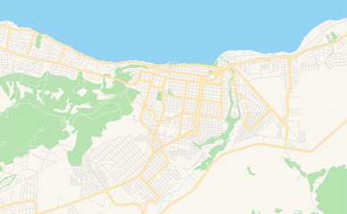 Printable street map of San Carlos de Bariloche, Argentina