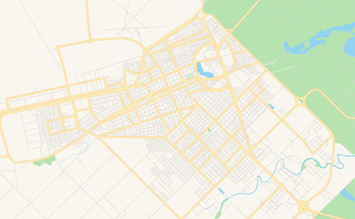 Printable street map of Trelew, Argentina