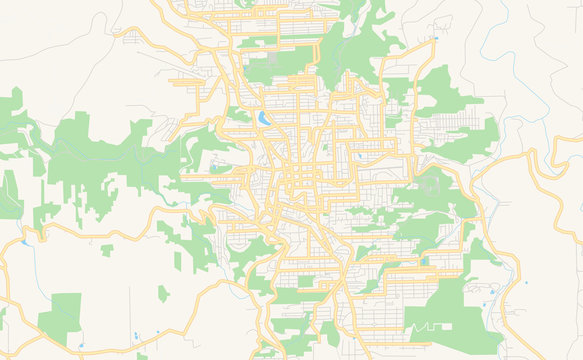 Printable Street Map Of Bento Goncalves, Brazil