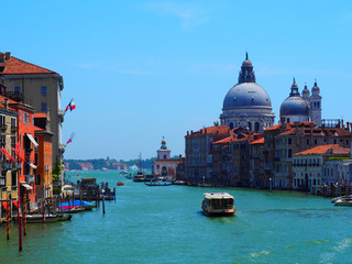 Fototapeta premium View of the Grand Canal and Santa Maria della Salute church in Venice, Italy