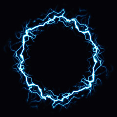 Abstract thunder frame with copy space for text