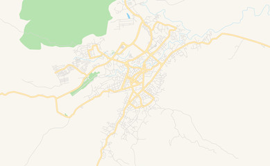 Printable street map of San Juan de los Morros, Venezuela
