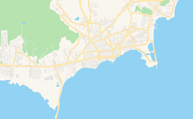 Printable street map of Porlamar, Venezuela