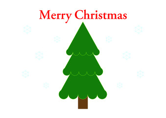 シンプルクリスマスツリーのベクター素材