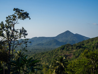 Obraz premium hills in the jungle with clouds in Thailand 