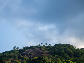 hills in the jungle with clouds in Thailand	