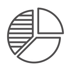 Pie Chart  Vector illustration. Quality design element Line Icon.