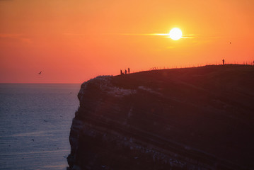 sunset over helgoland