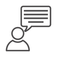 Chat Support  Vector illustration. Quality design element Line Icon.