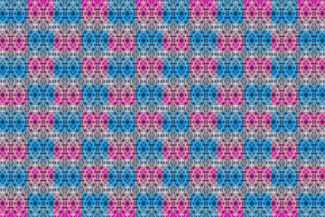 Fototapeta premium Colorful African fabric, checkered pattern
