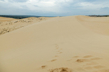 White sand dune in Mui Ne, Vietnam Phan Thiet, Vietnam. Popular tourist attraction