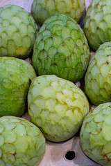 Tropical fruit cherimoya, ice cream fruit or custard apple