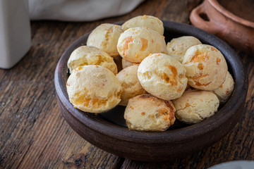 Chipa is a brazilian snack cheese bread, pao de queijo.