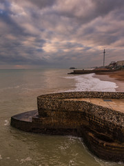 Brighton seascape with dramatic clouds
