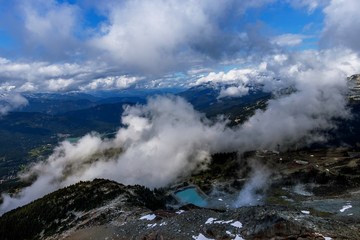 Clouds above the Whistler valley, BC, Canada