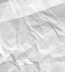 Obraz premium White crumpled paper background, texture old for web design screensavers. Template for various purposes or creating packaging.