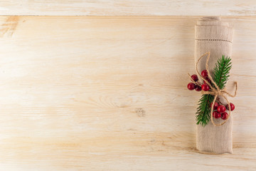 Rustic New Year table decoration