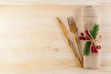 Rustic New Year table decoration