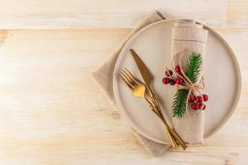 Rustic New Year table decoration