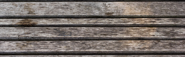 brown textured weathered wooden background with copy space, panoramic shot