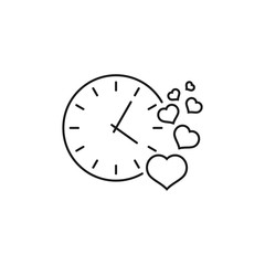 valentines day, heart and love - minimal line web icon. simple vector illustration. concept for infographic, website or app.