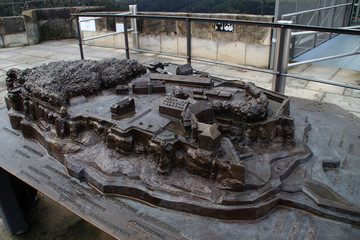Ein blindenmodell der Festung Königsstein