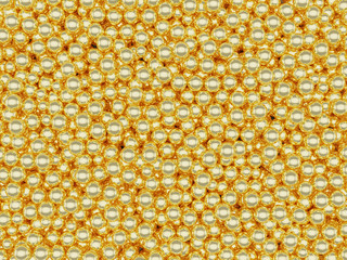 Golden christmas sphere pile