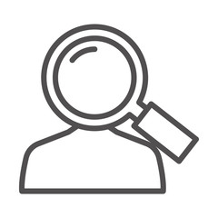 Find Person  Vector illustration. Quality design element Line Icon.