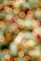 Christmas tree decoration lighting with blur effect 