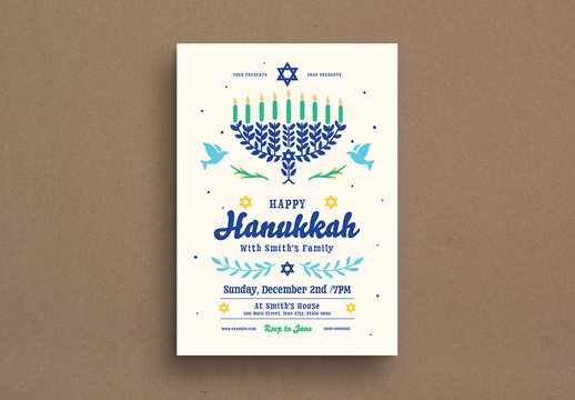 Hanukkah Event Flyer Layout