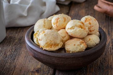 Chipa is a brazilian snack cheese bread, pao de queijo.