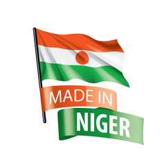 Niger flag, vector illustration on a white background