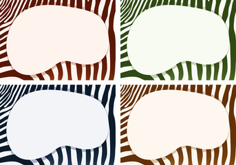Frame templates on striped background