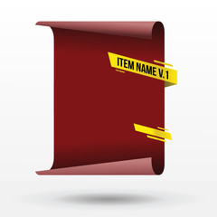 Red Paper Vector for Business or Social Media Template