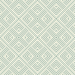 Abstract checkered geometric seamless pattern. Striped square mosaic, tile background, wrapping paper. Vector illustration.       