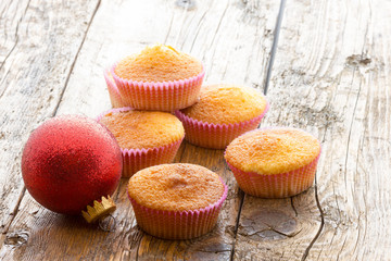 Sweet donuts with icing sugar