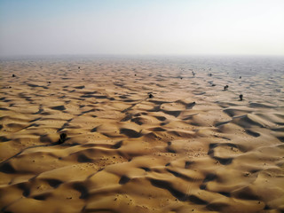 Dubai, Dubai / United Arab Emirates / 10 19 2019: Al Qudra dunes in dubai