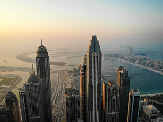 Dubai, Dubai / United Arab Emirates / 10 19 2019: Dubai Marina Towers