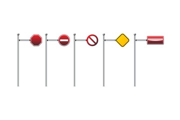 Road signs vector illustration.