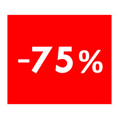 Sale - minus 5 percent - red tag isolated - vector