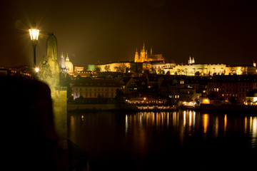 Fototapeta premium Prague Castle at night